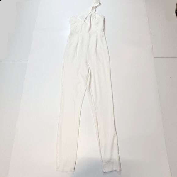 Superdown Tiasha Asymmetrical Jumpsuit in White Small - Picture 2 of 12